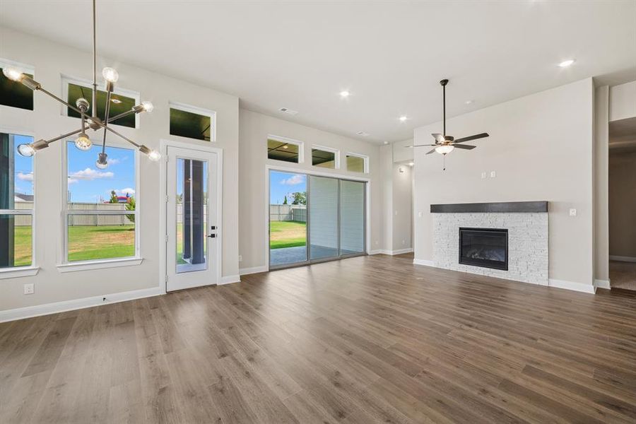 Furnished interior view inside a new home in Pecan Square - Estates, Northlake (Image 13). Furnished interior view inside a new home in Pecan Square - Estates, Northlake (Image 13).