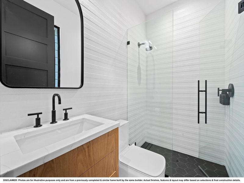 DISCLAIMER: Photos are for illustrative purposes only and are from a previously completed & similar home built by the same builder. Actual finishes, features & layout may differ based on selections & final construction details.