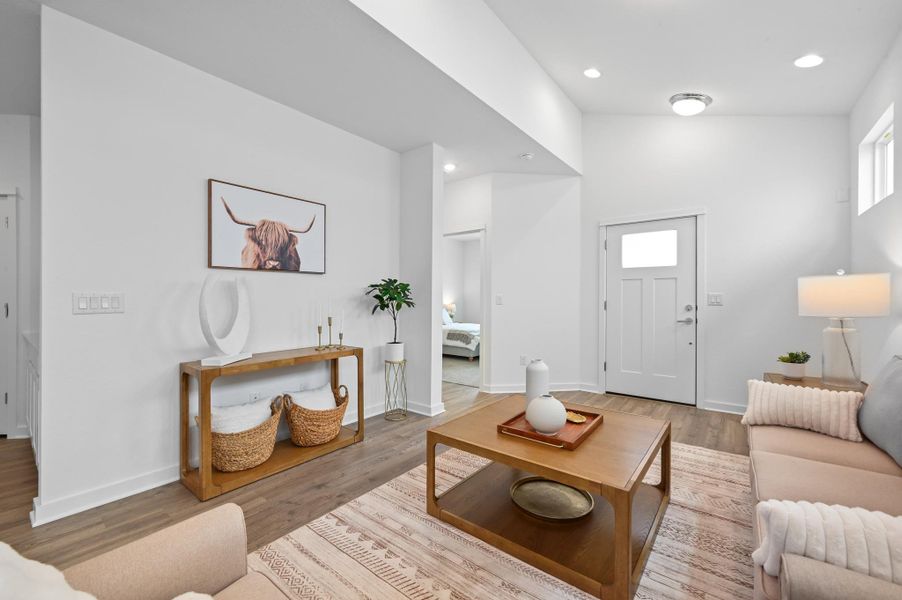 Furnished interior view inside a new home in , Buda (Image 6).