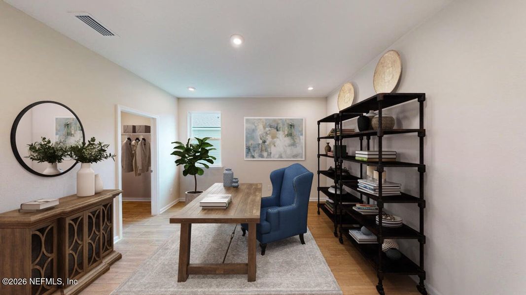 Furnished interior view inside a new home in Lakes at Bella Lago, Green Cove Springs (Image 9). Furnished interior view inside a new home in Lakes at Bella Lago, Green Cove Springs (Image 9).