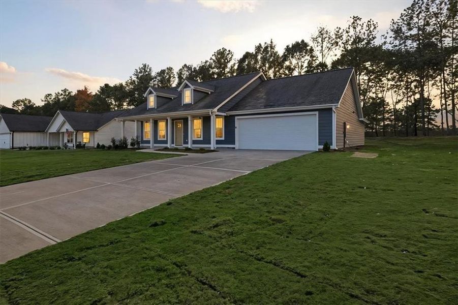 Front exterior of a new home in , Hartwell, GA, highlighting curb appeal (Image 17).