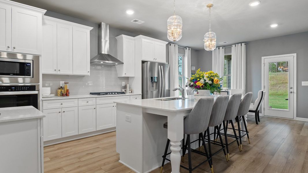 Furnished interior view inside a new home in Cambria at Traditions, Hampton (Image 9).