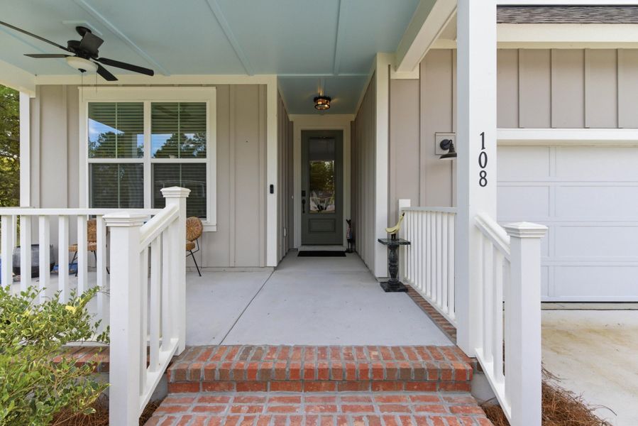 Exterior details and patio area of a home in , Santee (Image 34).