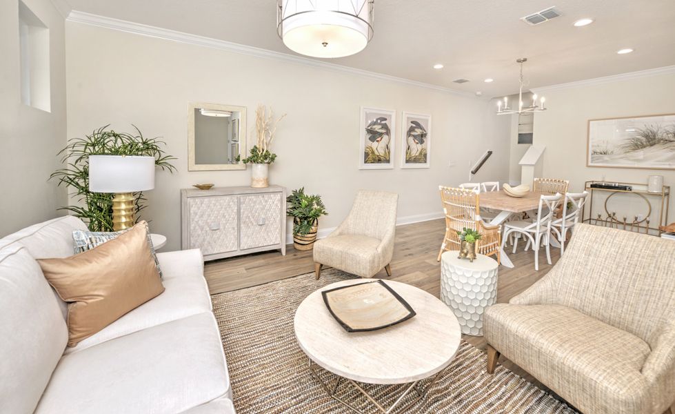 Representative furnished interior of a home built from the Castillo - C - Townhome Series by ICI Homes in West End at Town Center, Ponte Vedra (Image 5).