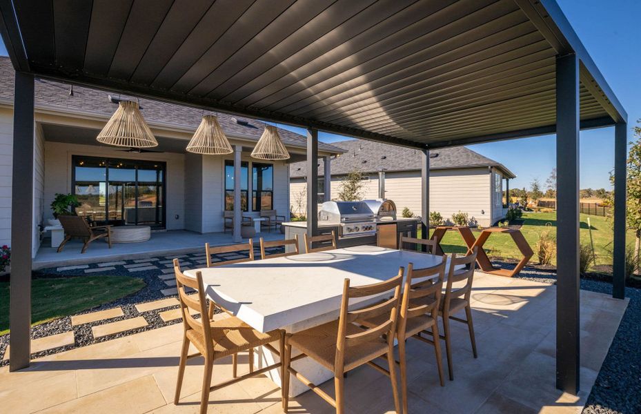 Representative exterior details of a home built from the Prestige by Del Webb in Del Webb Austin at Lost Pines, Bastrop (Image 42).