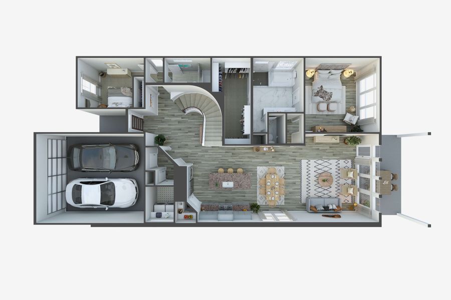 2D floor plan layout for the Longspur by Tri Pointe Homes in Clopton Farms, Montgomery, TX (Image 4). 2D floor plan layout for the Longspur by Tri Pointe Homes in Clopton Farms, Montgomery, TX (Image 4).