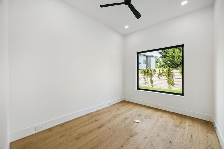 A flex room adjacent to the primary retreat, can serve as a home office, nursery room or exercise / hobby room. A flex room adjacent to the primary retreat, can serve as a home office, nursery room or exercise / hobby room.