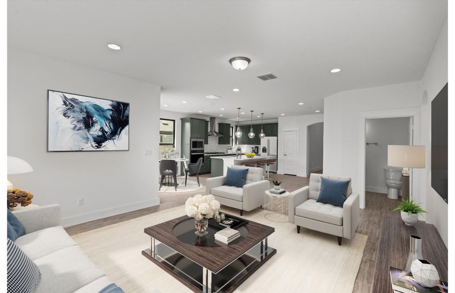 Furnished interior view inside a new home in Davis Ranch, San Antonio (Image 8).