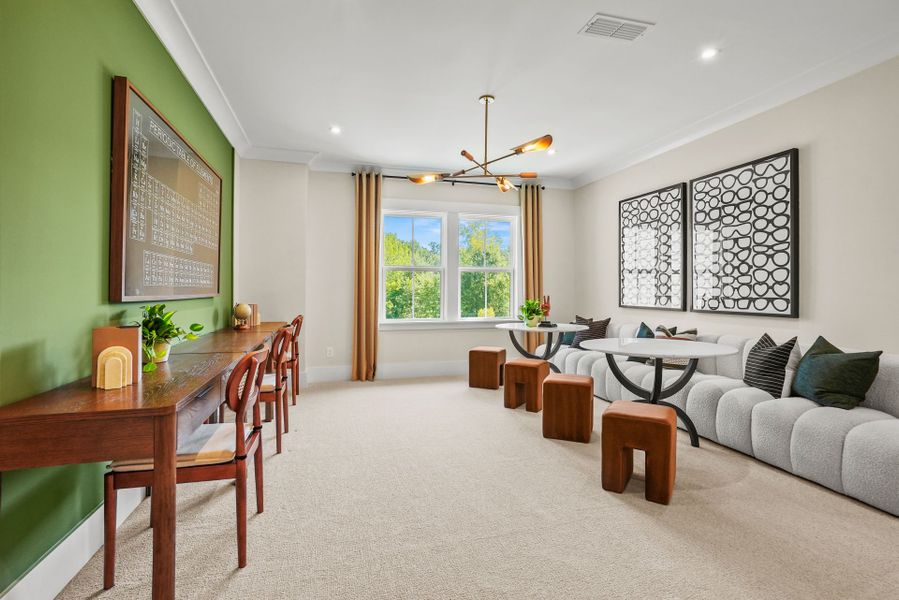 Representative furnished interior of a home built from the Hampton by John Wieland in McCoy Farm, Wesley Chapel (Image 55).