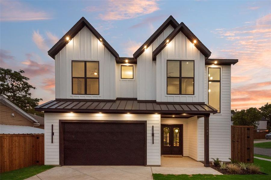 Front exterior of a new home in , Dallas, TX, highlighting curb appeal (Image 25).