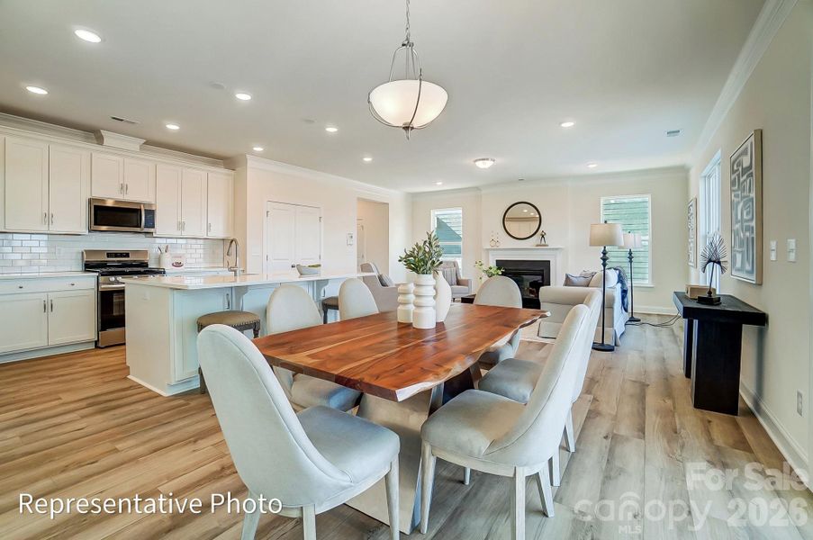 Furnished interior view inside a new home in Caldwell Forest, Charlotte (Image 8).
