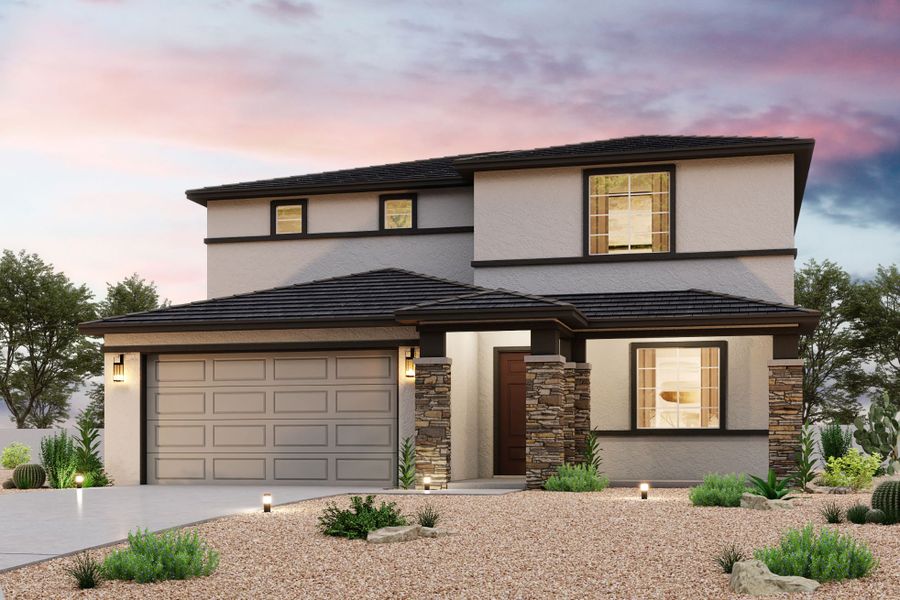 The Residence 8 Elevation C at Village at Sundance - The Vistas Collection