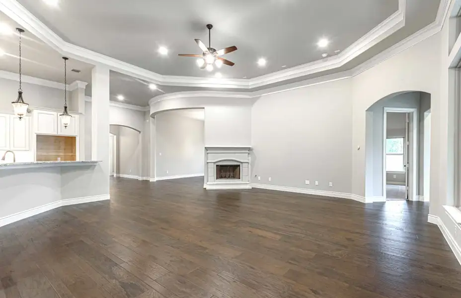 Representative unfurnished interior of a home built from the 3616 by Ravenna Homes in Artavia 70′, Conroe (Image 37).