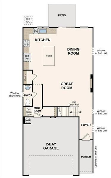 2D floor plan layout of this home in Magnolia Square, Austell, GA (Image 5).