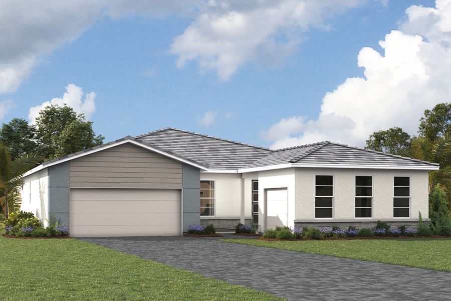 Representative exterior photo of a completed home built from the Hampton II by Mattamy Homes in Wellen Park, Venice, FL (Image 20).