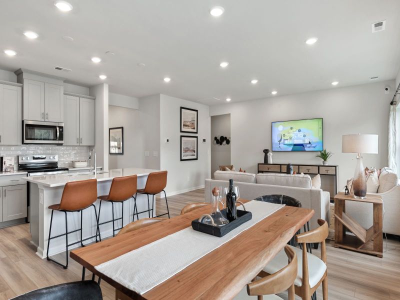 Furnished interior view inside a new home in Waterside - Coastline Series, Longs (Image 7). Furnished interior view inside a new home in Waterside - Coastline Series, Longs (Image 7).