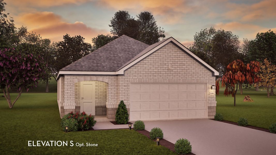 Representative exterior photo of a completed home built from the Oak II by CastleRock Communities in Westridge, McKinney, TX (Image 19). Representative exterior photo of a completed home built from the Oak II by CastleRock Communities in Westridge, McKinney, TX (Image 19).