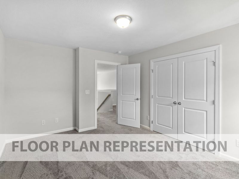 Secondary Bedroom | Hampton II Plan by Ivey Homes