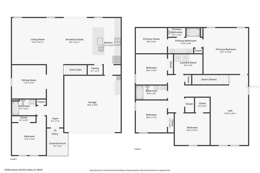 2D floor plan layout of this home in Hawkstone, Lithia, FL (Image 7). 2D floor plan layout of this home in Hawkstone, Lithia, FL (Image 7).