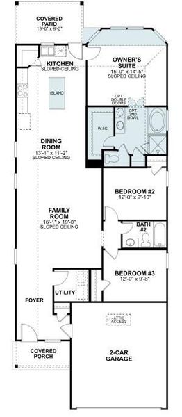 2D floor plan layout of this home in Magnolia Ridge, Magnolia, TX (Image 4).