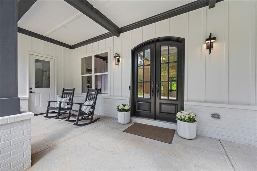 Exterior details and patio area of a home in , Hoschton (Image 3).