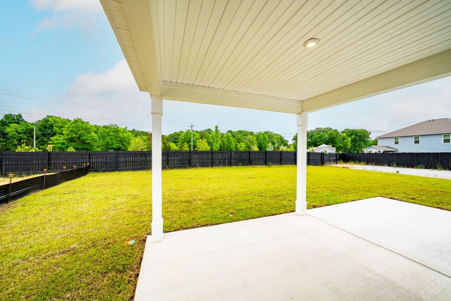 Exterior details and patio area of a home in Monroe Preserve, Chapin (Image 24).