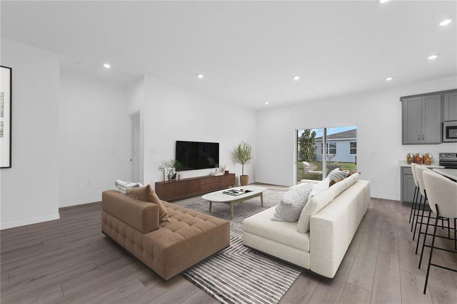 Furnished interior view inside a new home in Groves at Whitemarsh, Leesburg (Image 4).