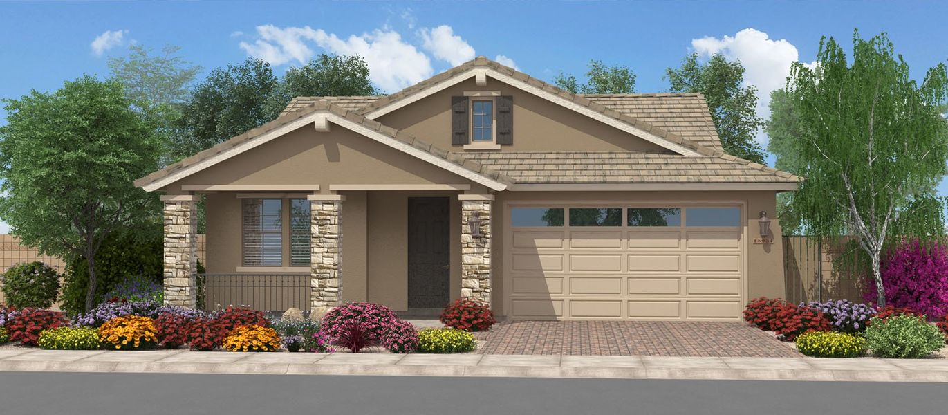 Representative exterior photo of a completed home built from the Stags Leap by Fulton Homes in Silverado at Enclave, Litchfield Park, AZ (Image 6).