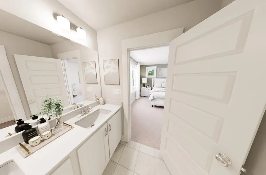 Representative furnished interior of a home built from the Unexpected Compliment by Garman Homes in McConnell Ridge, McLeansville (Image 5).