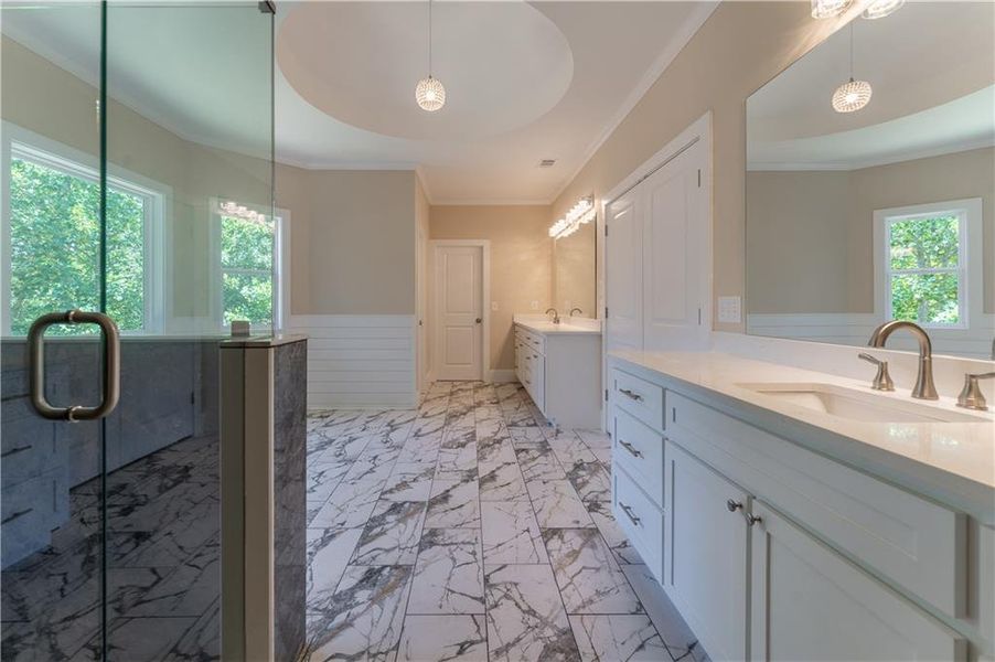 Furnished interior view inside a new home in , Suwanee (Image 28).