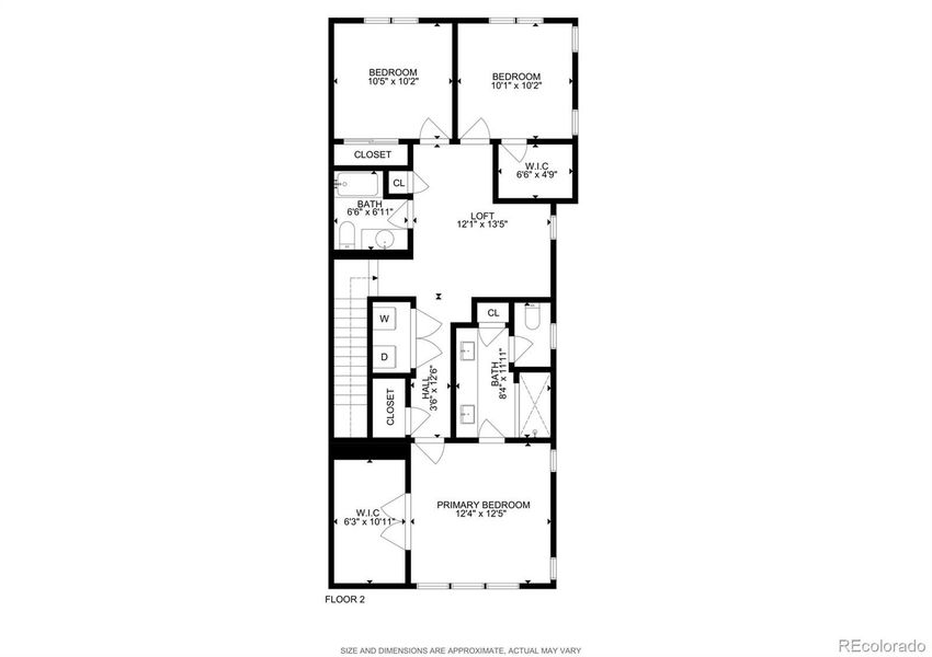 2D floor plan layout of this home in Harmony, Aurora, CO (Image 4).