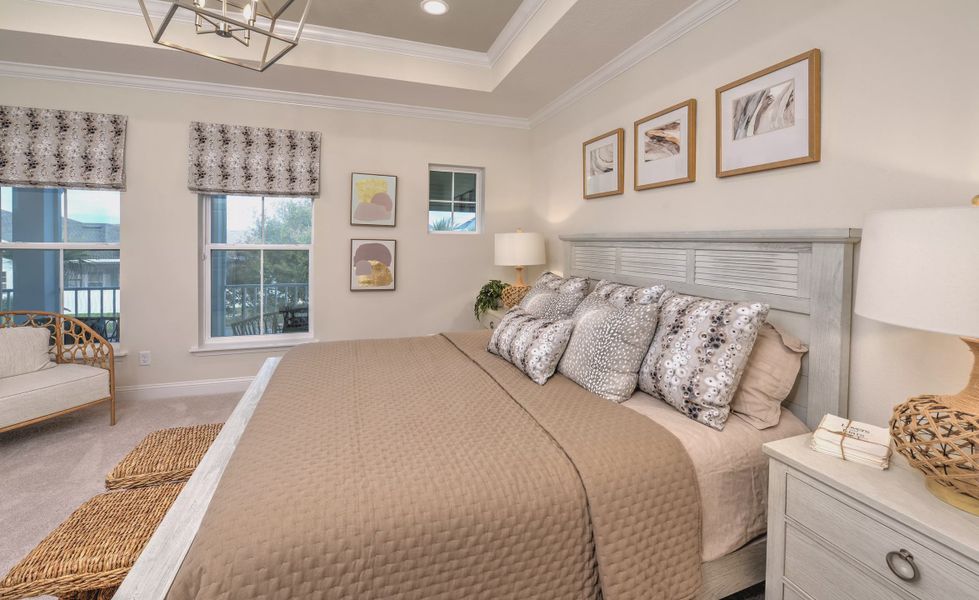 Furnished interior view inside a new home in Nocatee, Ponte Vedra (Image 17). Furnished interior view inside a new home in Nocatee, Ponte Vedra (Image 17).