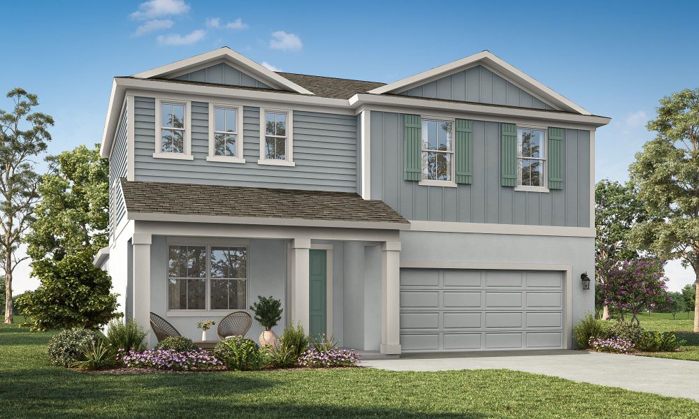 Representative exterior photo of a completed home built from the 50' - Sandalwood by William Ryan Homes in Myers Estates, Seffner, FL (Image 22).