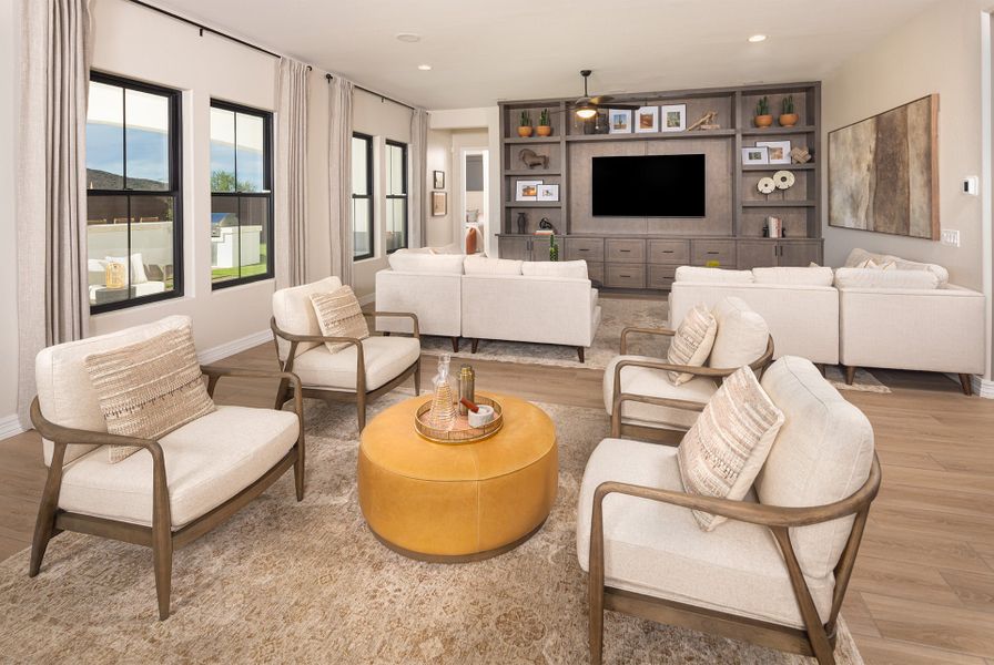 Furnished interior view inside a new home in Verdin, Phoenix (Image 3). Furnished interior view inside a new home in Verdin, Phoenix (Image 3).