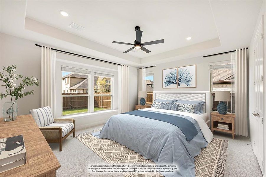 Furnished interior view inside a new home in Wildflower Ranch 60-65, Fort Worth (Image 28). Furnished interior view inside a new home in Wildflower Ranch 60-65, Fort Worth (Image 28).