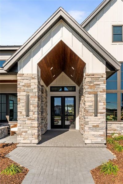 Exterior details and patio area of a home in , Archer (Image 23).