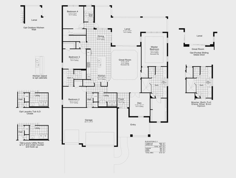 2D floor plan layout for the Santa Catalina by Neal Communities in Grand Palm, Venice, FL (Image 3).