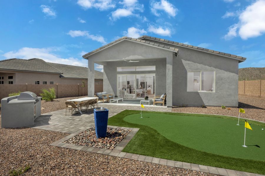 Copper Model Home Backyard