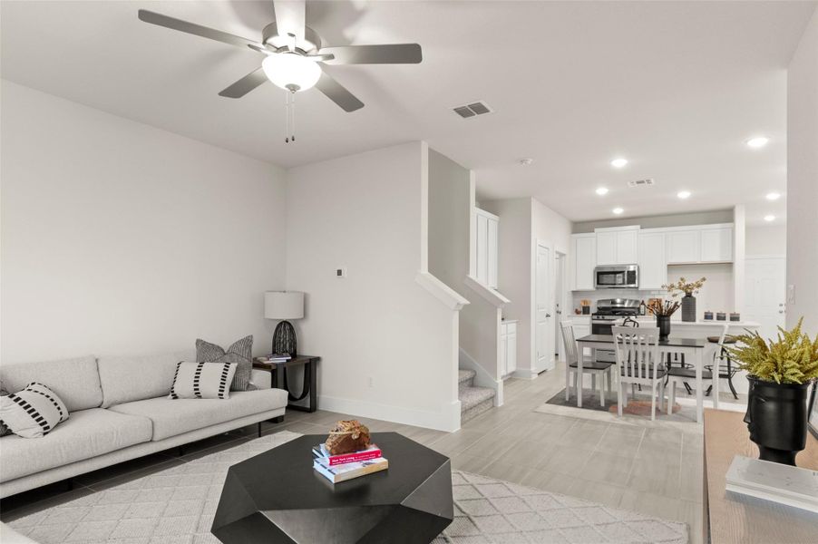 Furnished interior view inside a new home in Saddle Creek Twinhomes, Georgetown (Image 10).