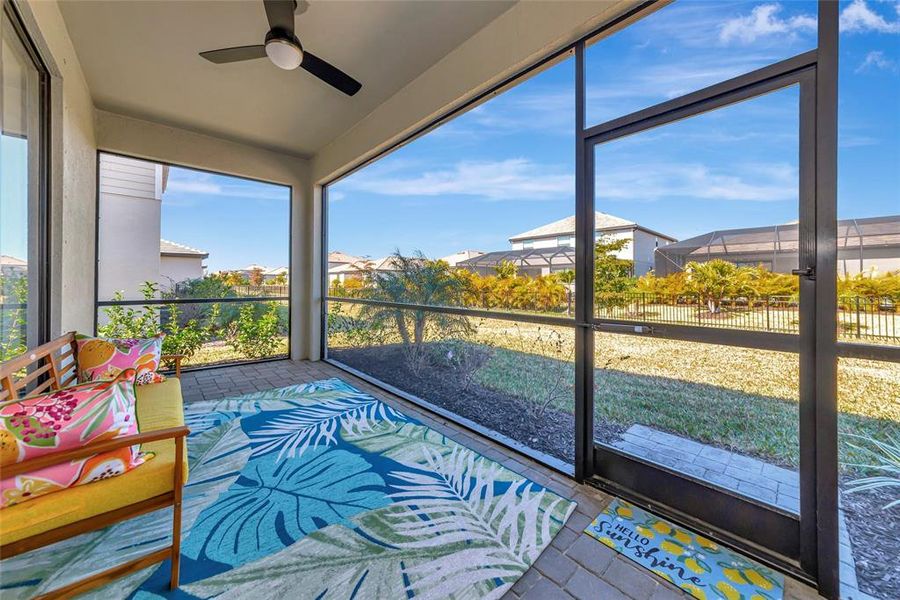 Exterior details and patio area of a home in Lorraine Lakes at Lakewood Ranch, Lakewood Ranch (Image 23).