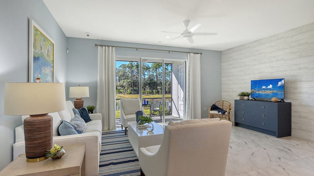 Furnished interior view inside a new home in Grand Park Real Estate and Homes for Sale in Sarasota, FL - Neal Communities, Sarasota (Image 8).