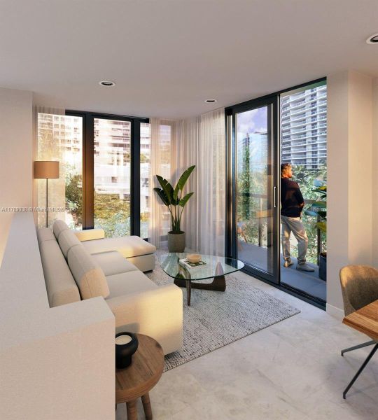 Furnished interior view inside a new home in , Miami Beach (Image 4).