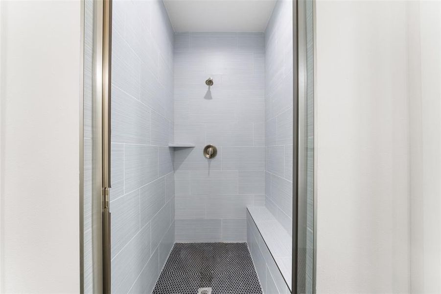 Primary Bathroom featuring a stall shower Primary Bathroom featuring a stall shower