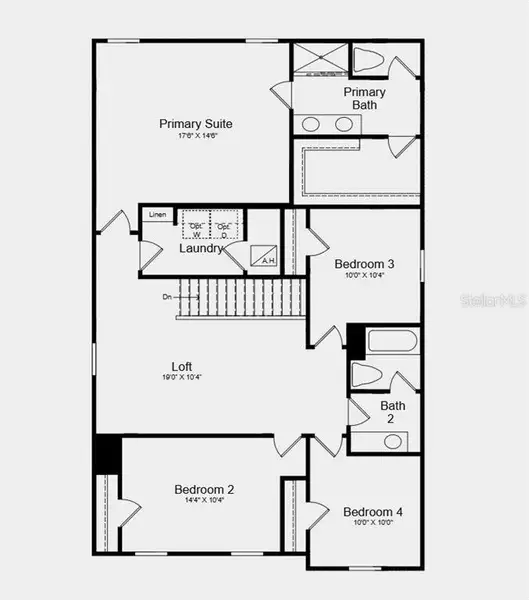 2D floor plan layout of this home in Palm Wind, Hudson, FL (Image 3).
