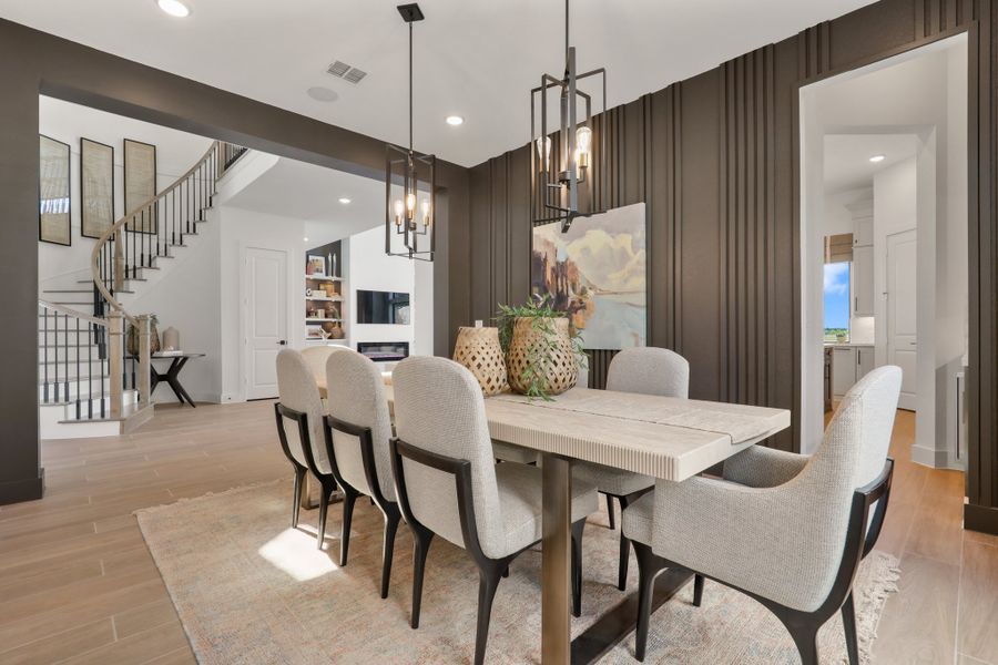 Furnished interior view inside a new home in Dunham Pointe 70', Cypress (Image 7).
