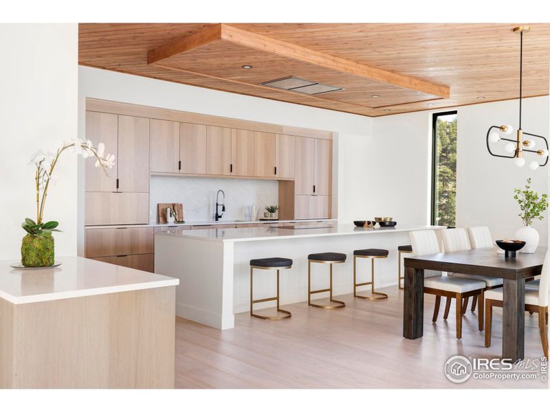 Cedar tongue-and-groove ceilings soar above wide-plank white oak floors, level 5 drywall, solid-core doors and floor-to-ceiling windows. Cedar tongue-and-groove ceilings soar above wide-plank white oak floors, level 5 drywall, solid-core doors and floor-to-ceiling windows.