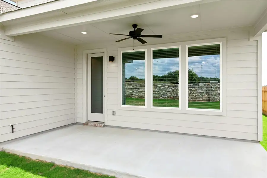 Exterior details and patio area of a home in East View Farms, Georgetown (Image 22).
