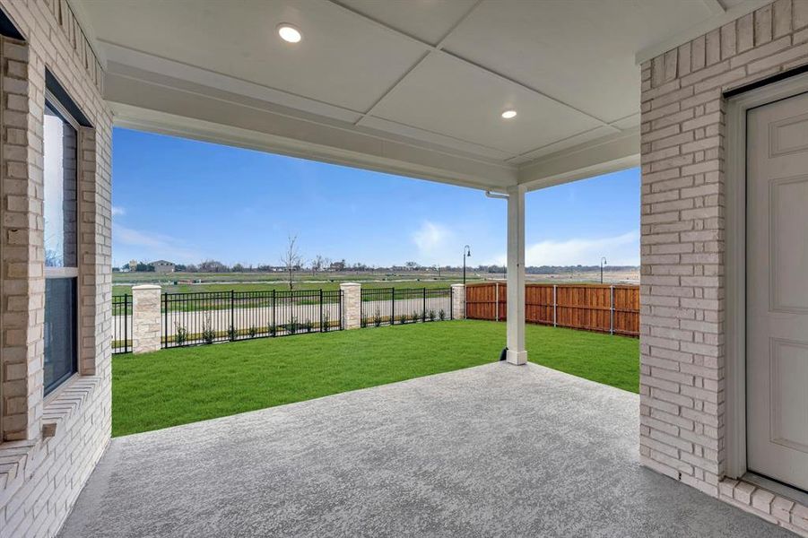 Exterior details and patio area of a home in Talia – Garden Series, Mesquite (Image 23).