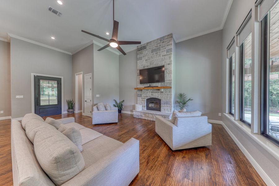 Furnished interior in a model home at Saddle Crest Estates in Weatherford (Image 6).