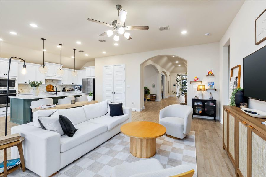 Furnished interior view inside a new home in Marvida, Cypress (Image 36).